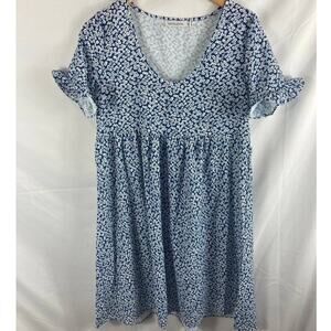 Misslook Floral Ruffle Sleeve Dress S